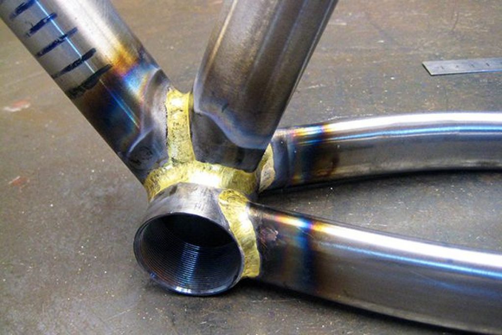 Brazing bike frame