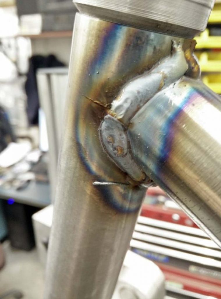 MIG welding bike frame